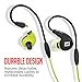MEE audio M7P Secure-Fit Sports In-Ear Headphones with Mic, Remote, and Universal Volume Control (Green)