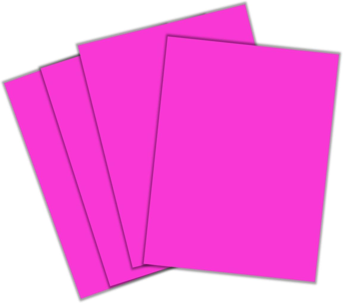 HCP A4 210 x 297 mm 80 GSM Smooth Calendared Paper - Bright Pink (Pack of 100 Sheets)