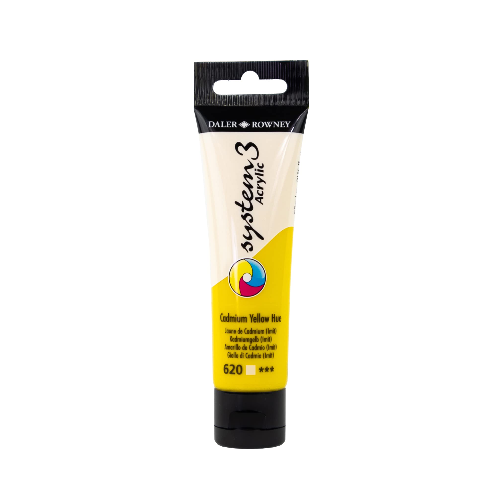 Daler-Rowney System3 Acrylic Paint, Plastic Tube, 2oz - 59 ml, Cadmium Yellow Hue