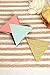 Paper Garland Decorations, Triangle Bunting Garland, Tribe Party Banner (Gold Glitter, Navy Blue, Mint, Gray, Coral) for Wedding Decor, Birthday Party, Baby Shower, Bridal Shower, 10 Feet