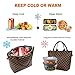 Lunch Bag, Insulated Lunch Box with Removable Shoulder Strap Lunch Tote Bag Waterproof Cooler Thermal Leak Proof Liner Reusable Lunch Bag for Women Men College Hiking Picnic Boating Beach Work