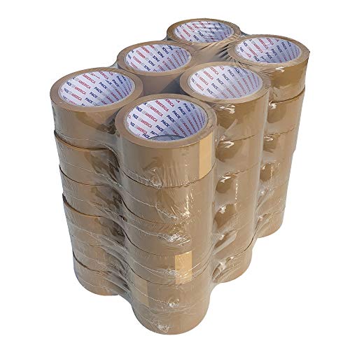 Pack of America 36 Rolls Brown Packing and Shipping Tape 55 Yards 2" 1.8 Mil Multipurpose Economical Natural Rubber for Moving Boxes, Carton Sealing, Home & Office Mailing, Commercial Warehouse Depot - Thumbnail 6