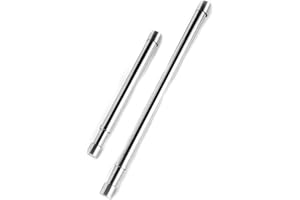 Autuwintor Hanging Closet Rod Heavy Duty with End Caps Adjustable Closet Rod 16-26 Inches Stainless Steel Silver Quantity-1pcs