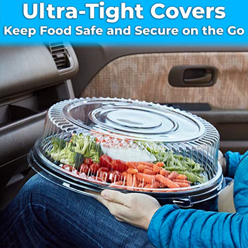 Heavy Duty, Recyclable 16 In. Serving Tray and Lid 10pk. Large, Black