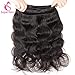 SuperNova Brazilian Body Wave Virgin Hair Weave 3 Bundles with 13x4 Ear to Ear Full Lace Frontal Closure Unprocessed Human Hair Extensions Natural Color(18 20 22+14inch)