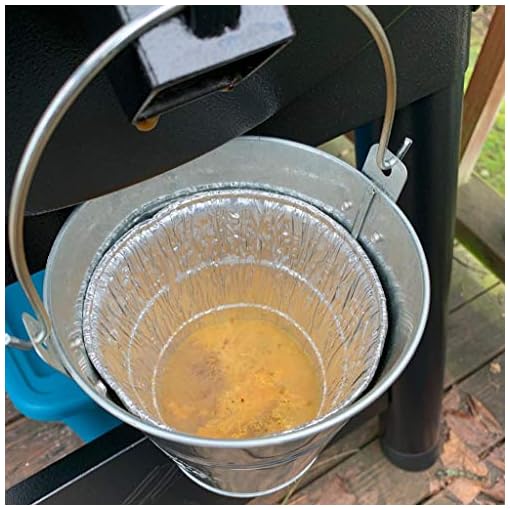 Westeco Pellet Smoker Grill Grease Bucket with 10Pack Aluminum Disposable Bucket Liners