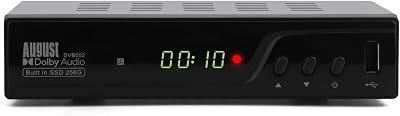 August DVB502 256GB SSD Freeview HD Set Top Box Twin Tuner Recorder HDMI