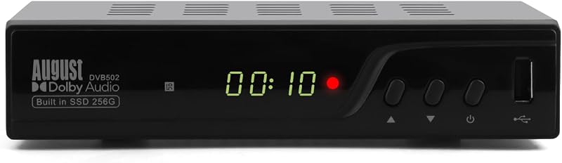 August DVB502 256GB SSD Freeview HD Set Top Box Twin Tuner Recorder HDMI