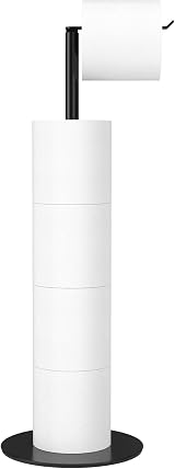 niffgaff Free-standing Stainless Steel Toilet Roll Holder Matte Black Finish view 9