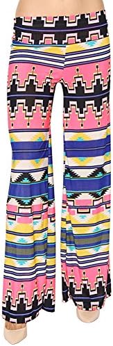 Women's New Bright color Aztec Tribal Palazzo Pants
