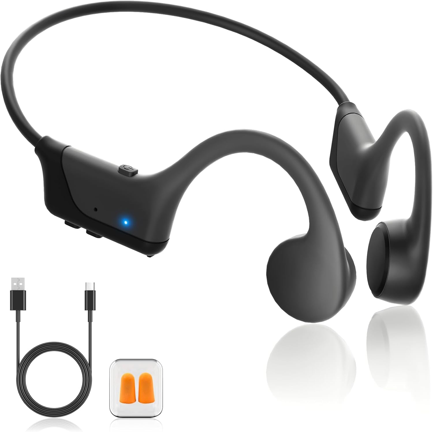 Photo 1 of SUNGDOGIN 2025 New Bluetooth Bone Conduction Headphones, Open-Ear Design, Sweatproof & Waterproof, HD Stereo Sound, 10Hrs Playtime, Lightweight for Running?Office?Daily Life (Gray-Black)
