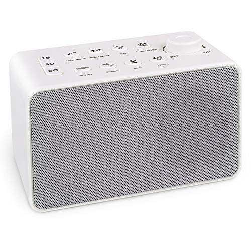 Sound Machine White Noise Machine for Relaxing Sleeping 3 auto-off Timer Settings 8 Natural Soothing High Fidelity non-looping sounds for Baby Adults Portable for Home Office Travel