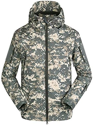 HAINE Military Waterproof Men's Softshell Jacket Fleece Lining Camouflage Outdoor Coat Multi Sizes