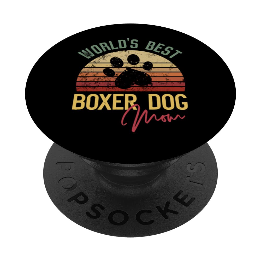 World´s Best Boxer Dog Mom PopSockets Swappable PopGrip