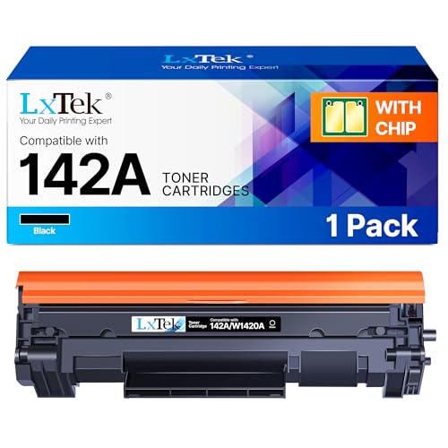 LxTek Toner 142A con chip W1420A W1420X, compatibile con HP 142A Toner 142X per HP LaserJet MFP M140w Toner per stampante laser HP LaserJet M110w MFP M140w WLAN (nero)