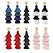 Fashion Jewelry 14k Gold/Tassels/Charming Pendants/Gems Drop Earrings (NewTassel-Red)