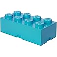 Room Copenhagen, LEGO Brick Box Stackable Storage Containers - Organizational Building Blocks - 19.69 x 9.84 x 7.09 Inches - Brick 8, Medium Azure