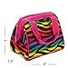 Fit & Fresh Riley Insulated Lunch Bag with Zipper, Rainbow Zebra