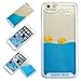 Yoption Liquid Case for iPhone 6 6s 4.7,Clear Cute Creative Design Liquid Floating Rubber Duck Hard Case Cover for iPhone 6 6s 4.7(Two Ducks)