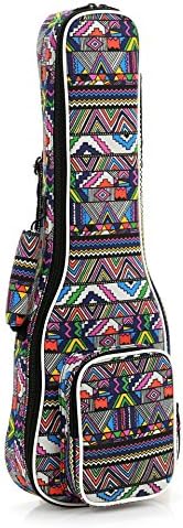 Nicsound Woven Pattern Folk Design Ukulele Bag 21 inch/23 inch/26 inch Colourful Portable Carry Gig Cover Tetrachord Case with Adjustable Straps
