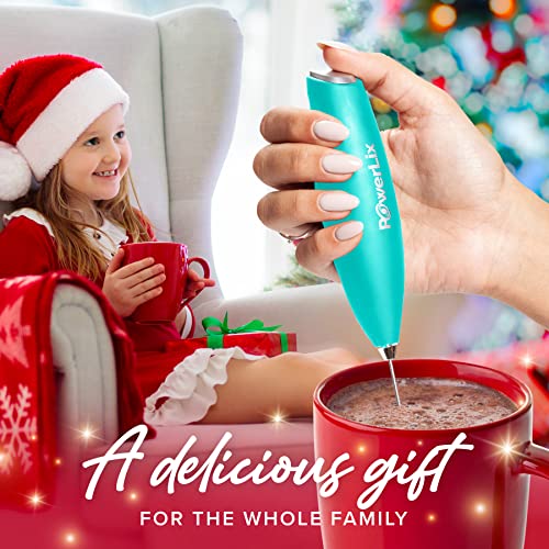 PowerLix Milk Frother No Stand Handheld Battery Operated Electric Foam