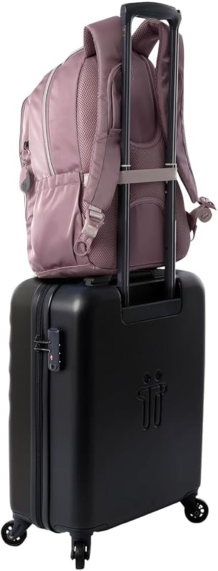 - Mochila para portátil de 14 polegadas, Goctal modelo 2.0, mochila de escritório e instituto, 3 compartimentos, bolso para garrafa, encosto ergonómico, alças confortáveis em S, cor lilasé de recordação