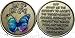 Let Go Let God Color Rainbow Butterfly Medallion Serenity Prayer Chip