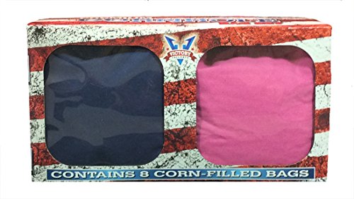 Victory Tailgate Standard Cornhole Bag Set Color Pink & Navy Blue Replacement