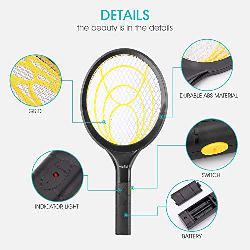 image for Mafiti Electric Fly Swatter - Fly Killer and Zapper Racket Best for In
