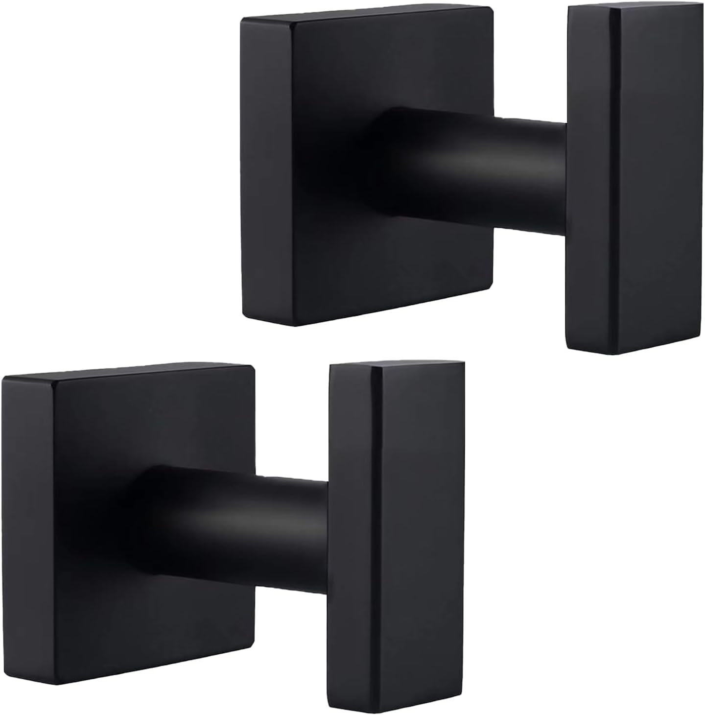 ALTPWJW Door Hooks,2 Pack Stainless Steel Towel Hooks for Bathrooms Screw in Coat Robe Hook(Matte Black)