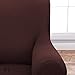 Home Fashion Designs Form Fit, Slip Resistant, Stylish Furniture Shield/Protector Featuring Lightweight Fabric. Savannah Collection Basic Strapless Slipcover Brand. (Chair, Chocolate)