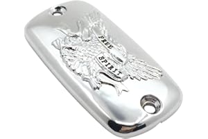 YECNECTY Chrome Motorcycle Brake Master Cylinder Reservoir Cover Free Spirit Eagle Head Ornament For Honda Shadow 400 700 Magna 250 750 Steed 400 600 Valkyrie Goldwing