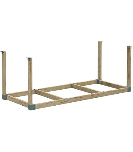 Kit Rangement Plafond Garage HyLoft - Réglable 83.8x86.4cm - Blanc - Supporte 113kg