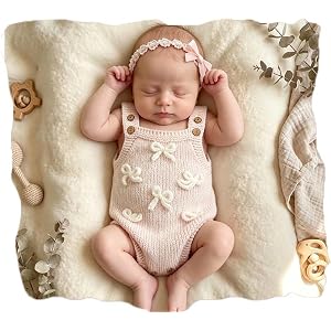 Ylsteed Infant Baby Sweater Romper Baby Girl Boy Knitted Pullover Fall Winter Clothes Baby Boy Girl Outfit Embroidery Clothes