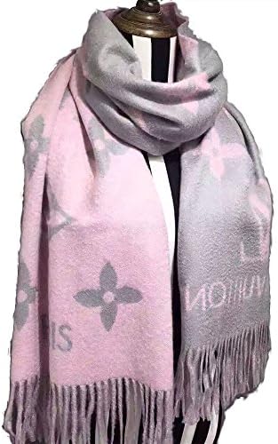 Women Fashion Elegant Luxury Super Soft Warm Wool brushed Cashmere Long Scarf (78inx 17in)