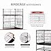 VIVOHOME 53 Inch Wrought Iron Large Bird Cage with Rolling Stand for Parrots Conures Lovebird Cockatiel Parakeetsthumb 2