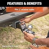 CURT 45040 Class 3 Trailer Hitch Ball Mount, Fits 2-Inch Receiver, 7,500 lbs. GTW, 1-Inch Ball Hole, 2-Inch Drop, 3/4-Inch Rise