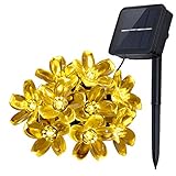Innoo Tech L1804-01-03 50 Led Blossom Flower Fairy Outdoor Solar String Lights, 21ft, Warm White