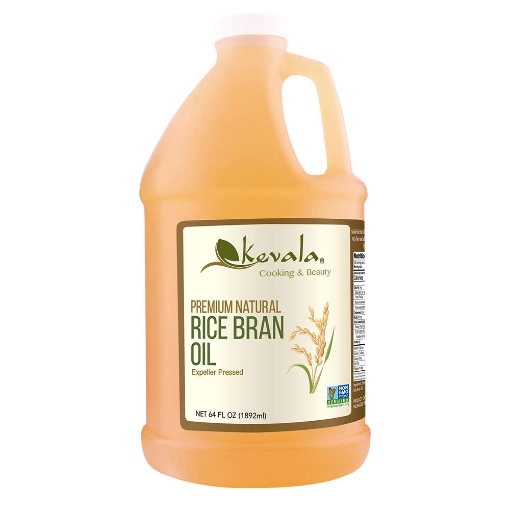 Kevala Rice Bran Oil, 1/2 Gallon, Premium Natural, Expeller Pressed