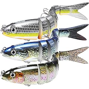 Truscend Leurres Articulés Pêche Aux Leurres 13-18cm Poissons Nageurs Swimbait Glidebait Avec Hameçons Mustad Appât Dur Réaliste Coule Lentement Kit De Pêche