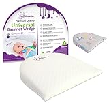 Zazalandia Universal Bassinet Wedge Pillow | Pregnancy Pillow|12-degree incline | % Waterproof Layer & Handcrafted Cotton Removable Cover | Included Second Printed Cover with Owls |