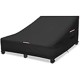 Sobana Waterproof Double Chaise Lounge Cover,600D Heavy Duty 82Inch Double Wide Patio Chaise Lounge Chair Covers-Black