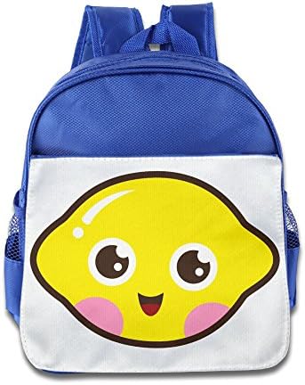 Custom Cute Kawaii Lemon Boys And Girls School Bagpack For 1-6 Years Old RoyalBlue