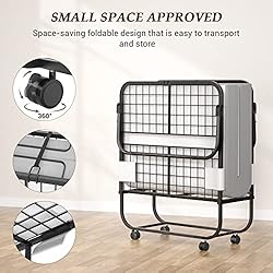 Homieasy Folding Bed with Mattress, Portable
