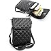 BECPLT Womens Soft PU Leather Cell Phone Shoulder Bag Small Crossbody Purses Pouch Lady Wallet with Shoulder Strap (Black)
