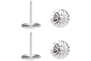 TSURPCAO Antique Upholstery Tacks,120PCS,Furniture Tacks Nails,7/16 Inch Upholstery Nails for Sofa, Chair, Bed and Other Furniture (Silver)