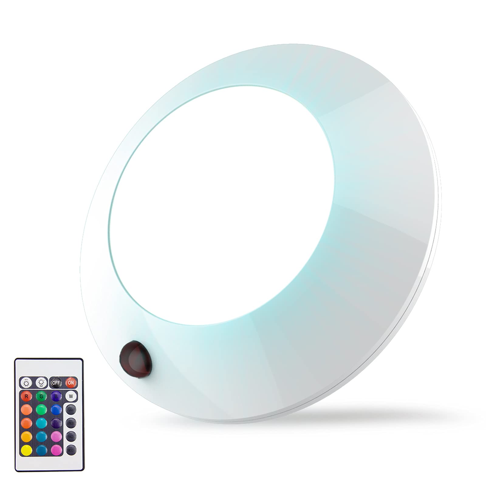 HONWELLBattery Operated LED Ceiling Light, Colour Changing with Remote Control, Wireless Light for Hallway, Closet, Shower, Shed, Corridor, Bedroom, Bathroom Mood Lighting, 5 Inch