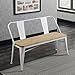 HOMES: Inside + Out White Trevin Industrial Bench,