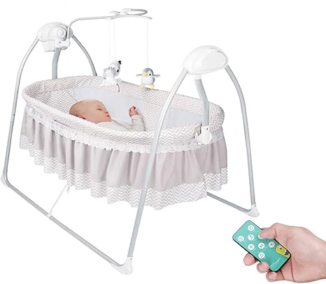 Yx Baby Cot Cradle Car Rocking Chair Newborn Sleep Bed Baby Cot Swing Electric Stand Rocking Music Remote Control Sleeping Basket Bed Newborn Sway Baby Swing Baby Rocker Watch Amazon De Kuche
