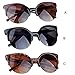 Anywa Fashion Vintage UV400 Sunglasses Retro Cat Eye Semi-Rim Round Glasses Unisex